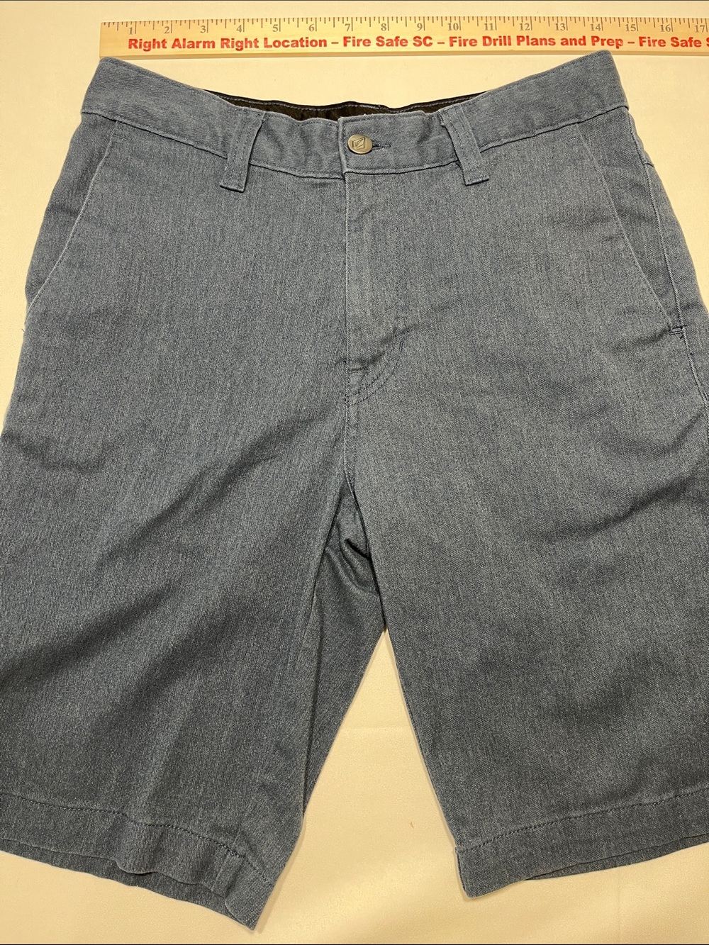 Volcom Men’s Hybrid Walk Shorts Blue Gray Size 28 Stretch‎ Casual Golf Surf